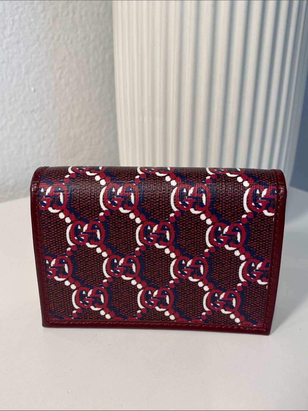 GUCCI Shadow Print Card Case With Box & COA - Picture 5 of 14